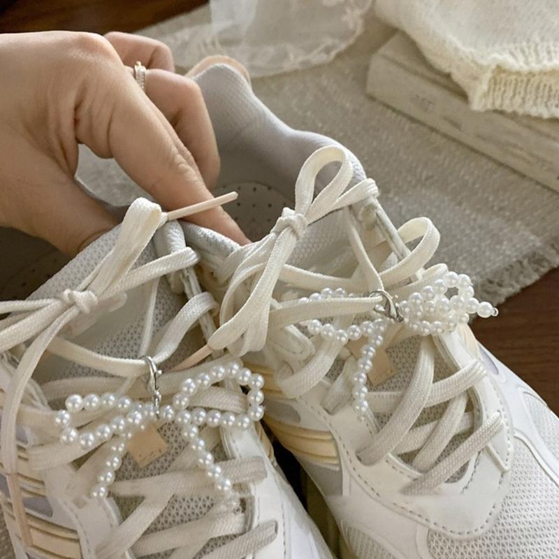 1 Pair Lovely Bowknot Phone Pendant Beaded Keyrings Bag Accessory Elegant Bag Ornament Shoe Pendant for Any Occasion