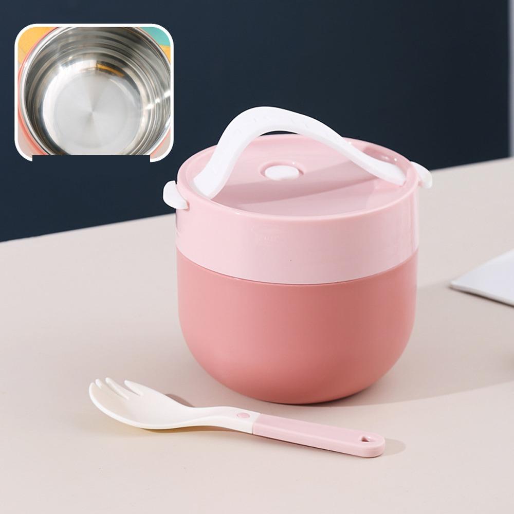 Borcan Termic pentru Alimente 600ml, Recipiente Termos Izolate în Vid, Cupă Izolată pentru Supă, Depozitare Lapte