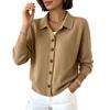 Knitted Cardigan, Button Up Women's Sweater, Outerwear, Autumn and Winter New Styles, Solid Color, Casual, Fashionable Women's Clothing
