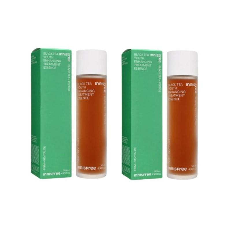 Innisfree Black Tea Youth Enhancing Treatment Essence 145ml | Antioxidant Reset Essence for Tired & Dull Skin | Korean Anti-Aging Skincare