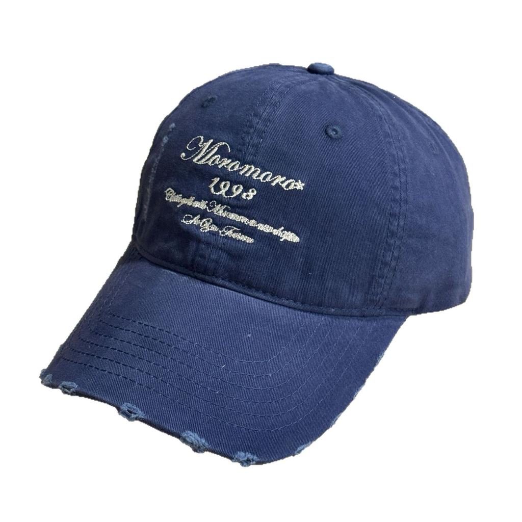 New Letter Hole Baseball Cap Youth Fashion Street Youth Curved Brim Hat Korean Style Fashionable Face Small Peaked Cap