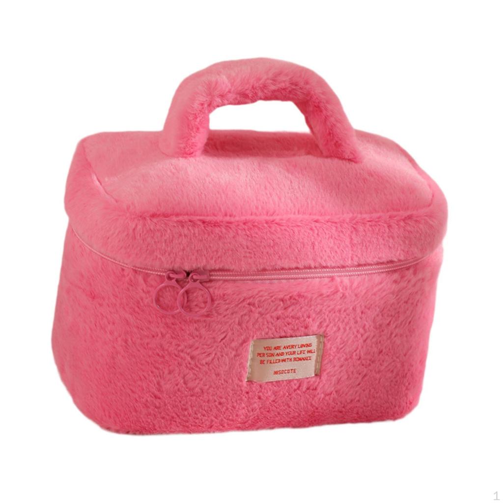 Kosmetisk väska för resor och affärer med plyschdesign