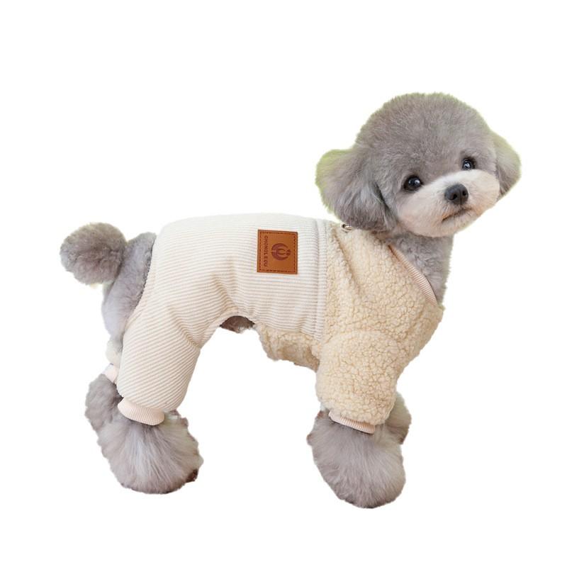 Warm Winter Dog Coat Small Breeds Teddy Bichon Cotton Padded 4-Legged Pet Sweater