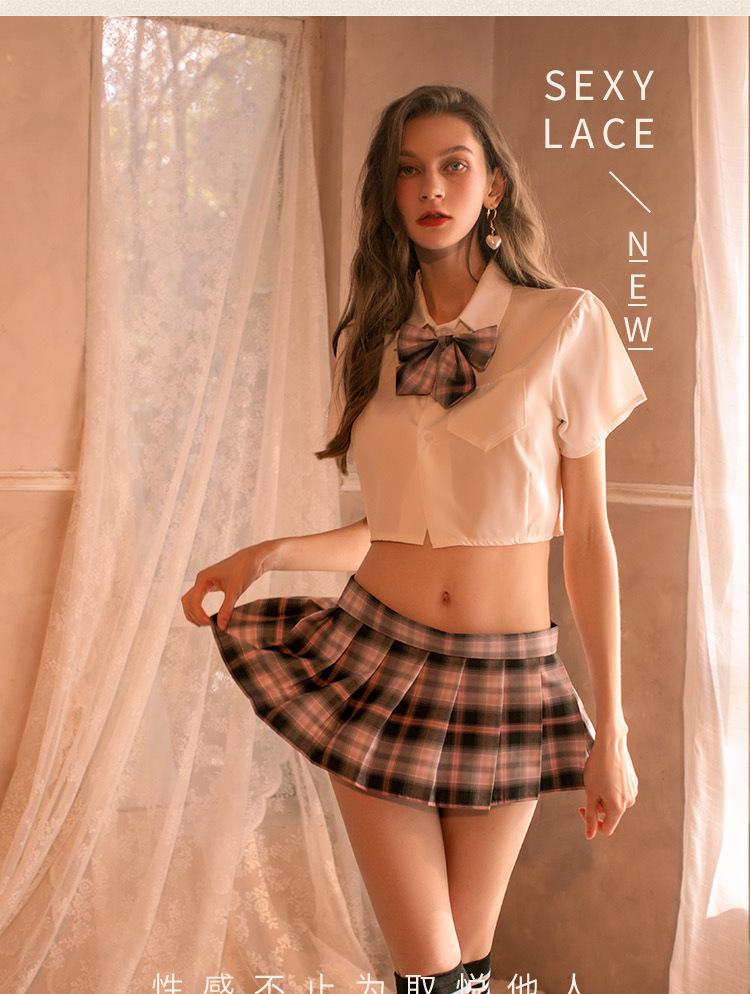 Sexy lingerie student dress sexy jk uniform seduction hot pleated skirt cosplay suit