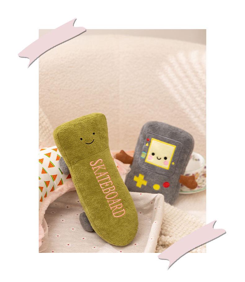 Cross-Border Fun Plush Game Console Handle Doll - Big Brother Skateboard & Beer Man Rag Doll