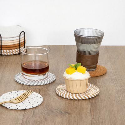 Juego de Posavasos de Algodón Estilo Boho con Soporte Manteles Absorbentes Resistentes al Calor para Cocina Comedor Antideslizantes Reutilizables Decoración Rústica del Hogar para Tazas Vasos