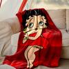 [Betty Boop Blanket] Soft Throw Blanket for Bed Sofa, Holiday Gift Blanket for Women Men Family Friend