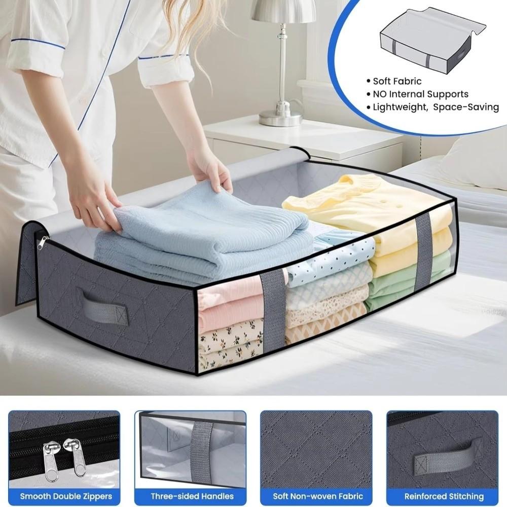 Space-Saving Under Bed Storage Containers Durable Fabric Shoe Storage Organizers For Home Storage