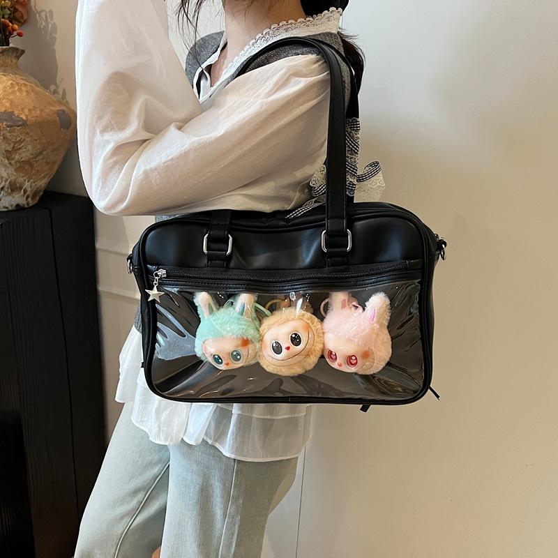 Trend Japanese College Style Jk Uniform Bag Large Capacity Class Commute Shoulder Armpit Bag Casual Portable Tote Bag