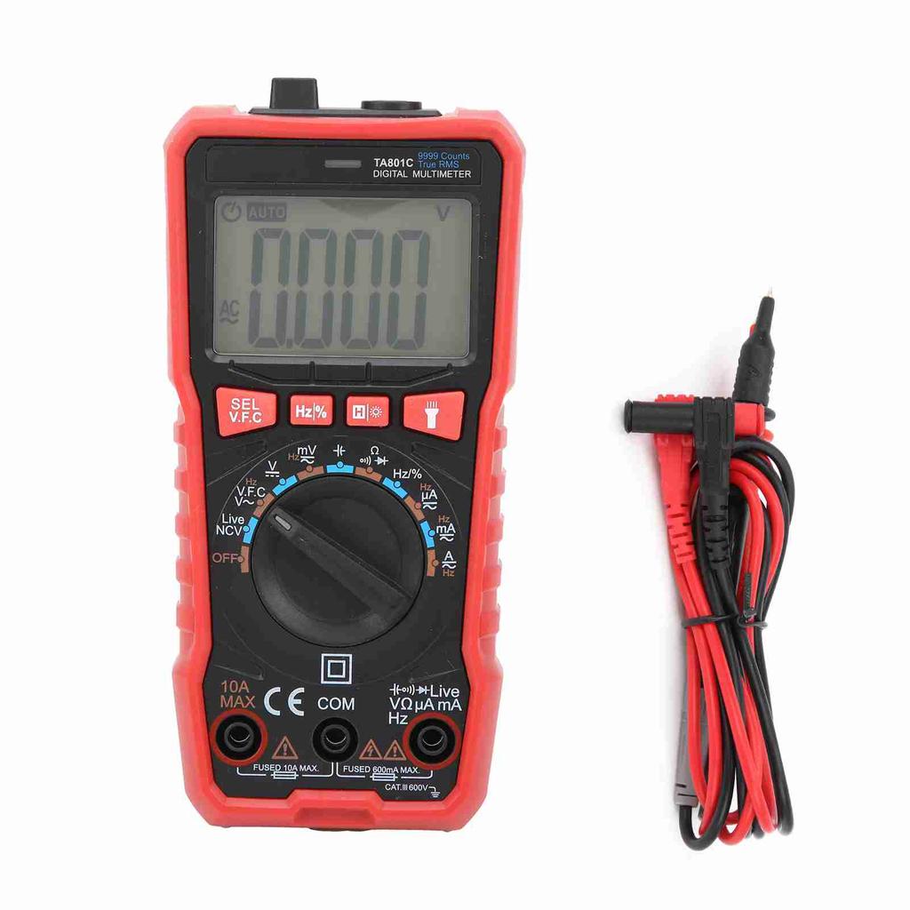 TA801C Digital Multimeter Automatic Pocket MultiFunction Household AntiFall HighAccuracy Flashlight