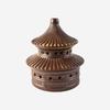 Colorful Ceramic Pagoda Incense Burner - Antique Temple of Heaven Aroma Tower for Home Decor