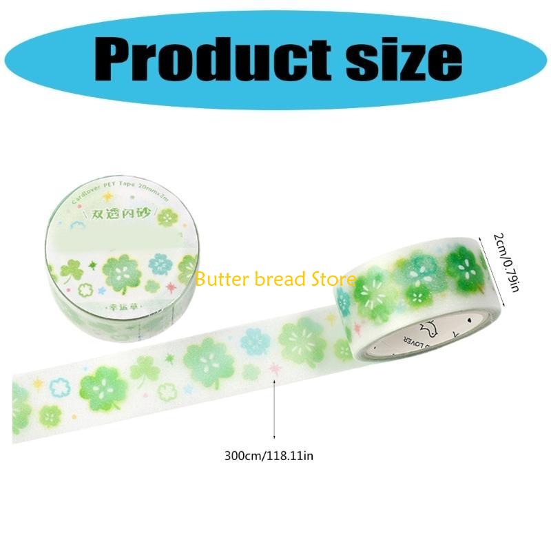 W89C Scrapbooking Background Tape 20mmx3m Aesthetic Masking Tape for Journal Planner
