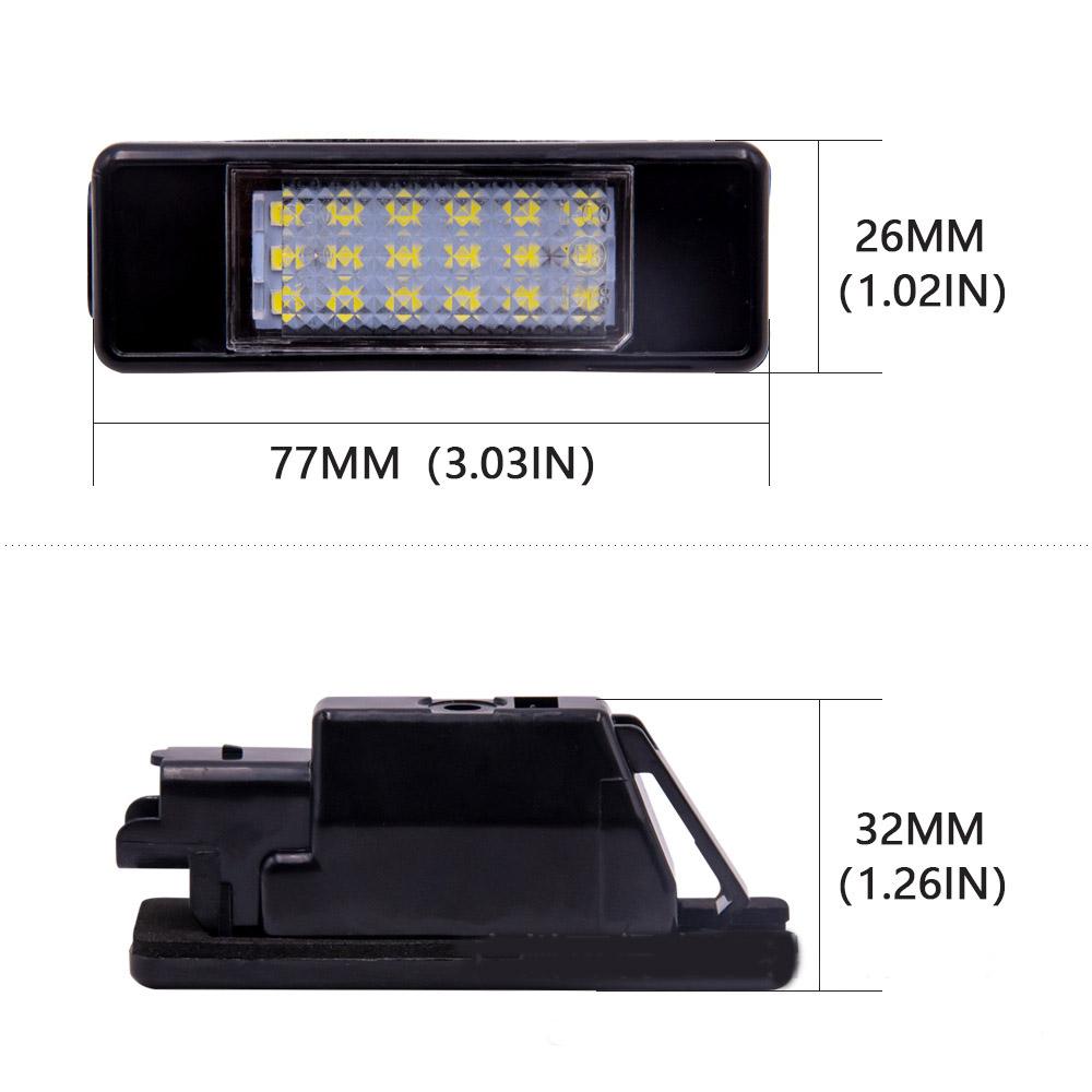 2x LED License Plate Light 6340G9 for Peugeot 307 308 406 407 508 607 806 807