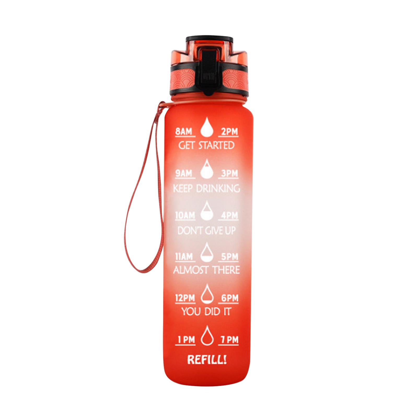 

Большая бутылка для воды с мотивационным маркером времени и съемным фильтром для фитнеса, тренажерного зала и занятий спортом на открытом воздухе оранжевый