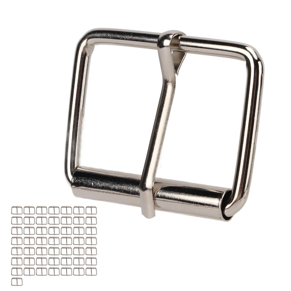 50 Stück Schiebeschnalle Rechteck Verstellbare Metall Triglide Schieber für Geldbörsenherstellung Taschenherstellung DIY Zubehör