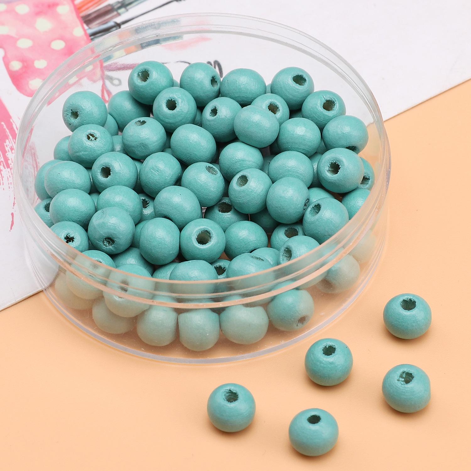 

Дерев яні намистини суцільного кольору 8 мм для DIY ювелірних виробів: Круглі, Пофарбовані спреєм, Ідеальні для браслетів, намист, підвісок та бісероплетіння. Approx 8mm, Hole 2mm