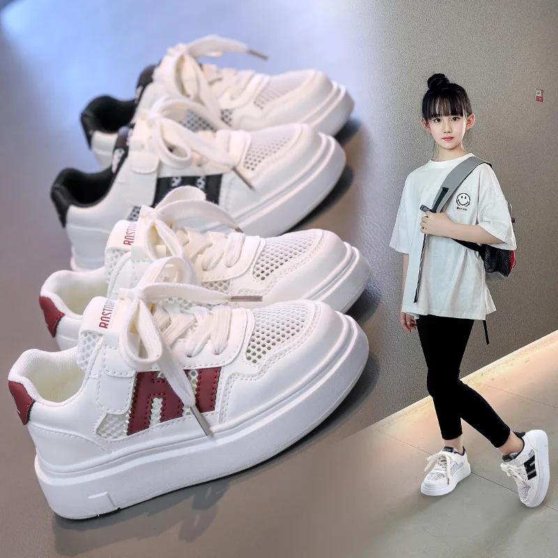 Fashion Children's Sneakers 2025 Spring Fall New Girls' Shoes Breathable Soft Sole Low-Top Kidsren's Shoes Girls Casual Versatile Shoes