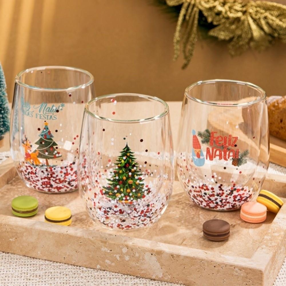 Transparent Coffee Milk Mug Tea Espresso Cup Heat-resistant Christmas Gift  Holiday Table Decor
