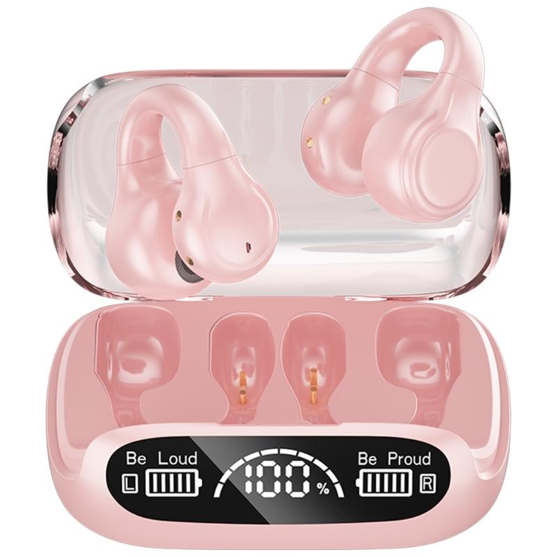 Touch Control Wireless Headsets Bone Conductions Headsets with LED Display and Long Lasts Battery for Outdoor Use