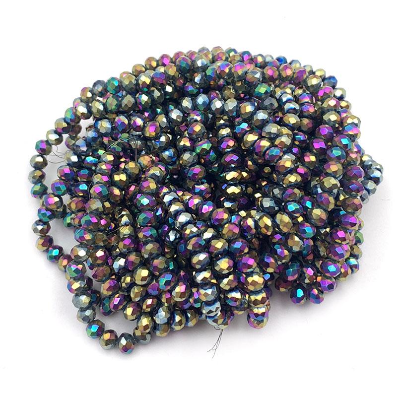 Crystal Beads 2 3 4 6 8mm Rondelle Loose Spacer Blue Glass Beads for Jewelry Making Bracelets Supplies Necklace DIY Accessories