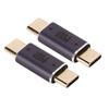 2Pcs Type C Male to Type C Male Adapter 40Gbps 100W Straight Mini USB C Adapter for Laptop