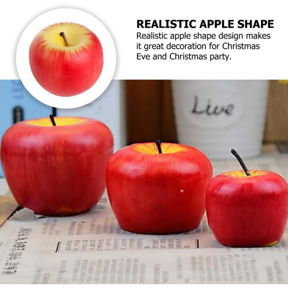 Christmas Apple-Shaped Candle, Perfect for Holiday, Birthday, Wedding, Party, and Home Dining Table Decorations