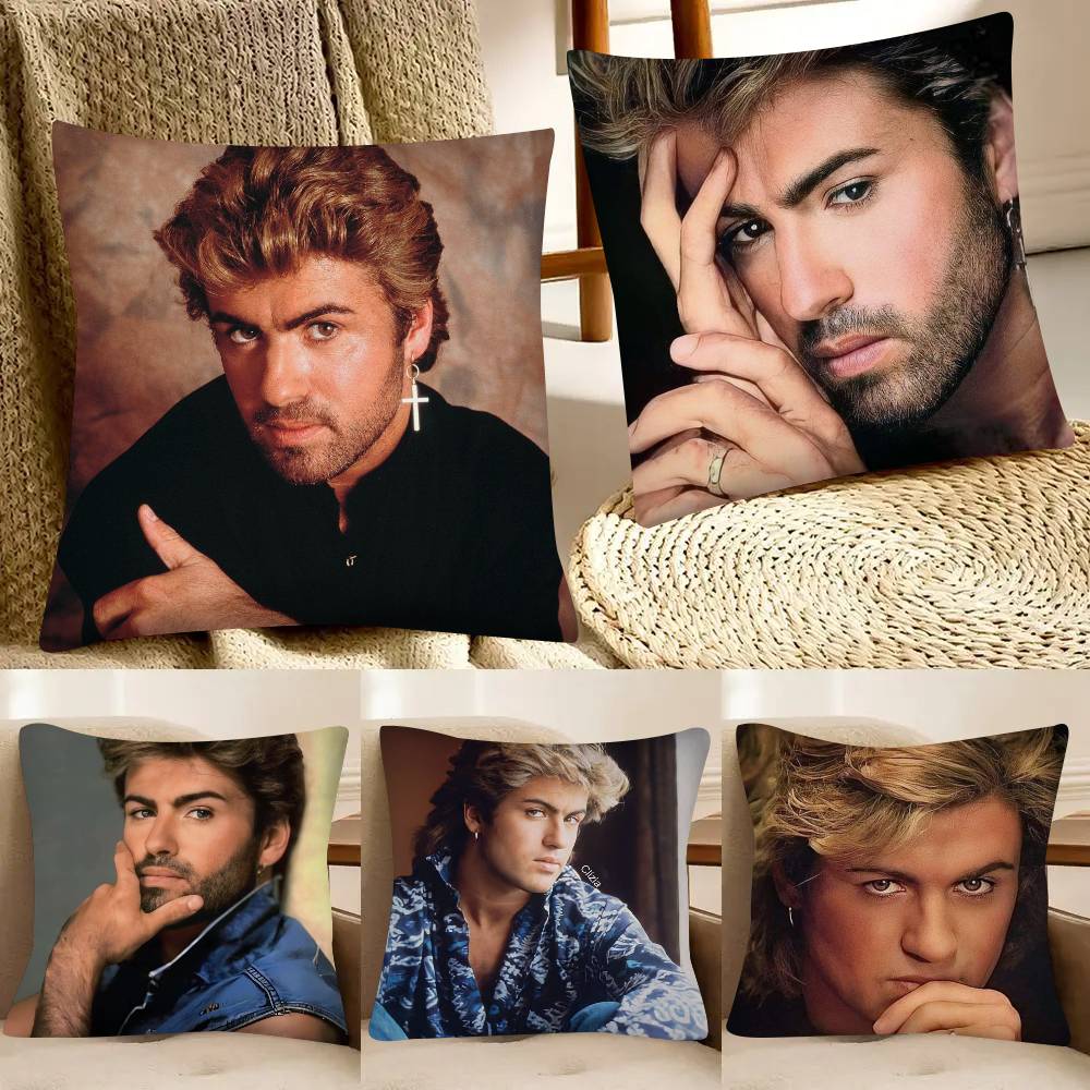 Tonnika Chen Unisex 1Pc G-George Michael Pillow Case Fashion Square Pillowcase Bedroom Sofa Room Ins Decoration Leisure