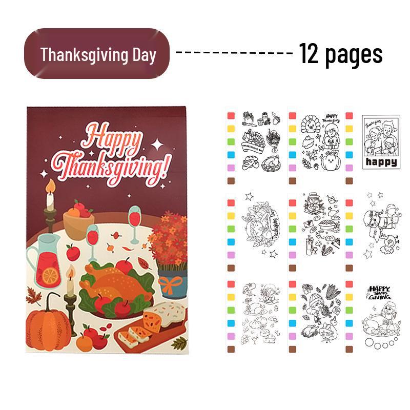 Children s Cross-border Cartoon Graffiti Art Coloring Book - Fun Festival Theme Activities
