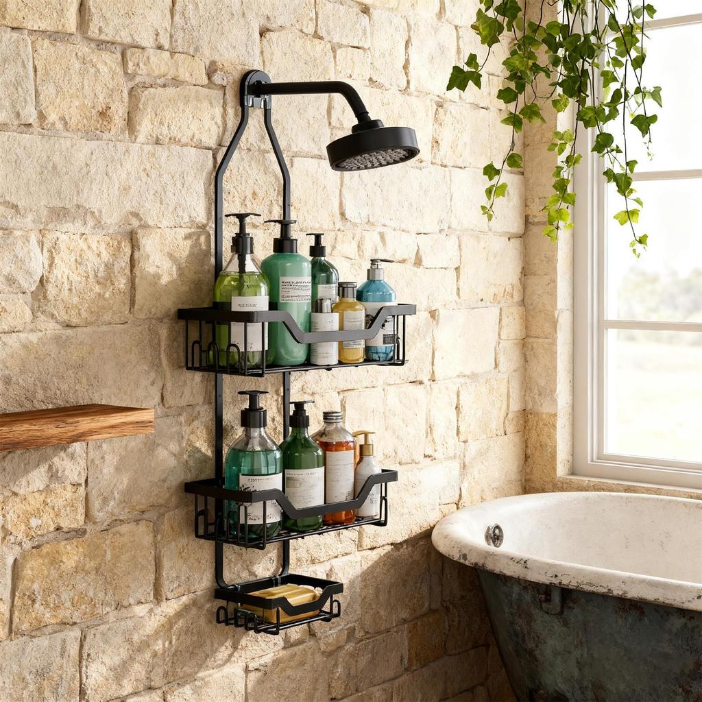Shower Shelves Bath Shower Organization With Suction Cup No Drilling Shelves for Bathroom for Home Hotel Restaurant Apartment Rv