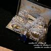 Sri Lanka Sapphire Bow Brooch Vintage Plated 18K Gold, Royal Blue Cornflower Zircon Ring