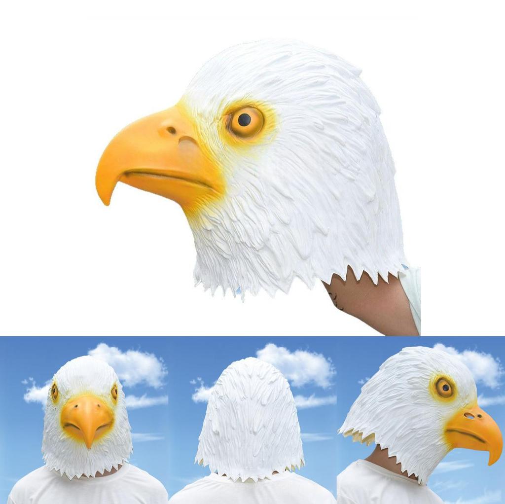 White Eagle Mask Latex Animal Head Mask For Costume Parties And Halloween Celebrations