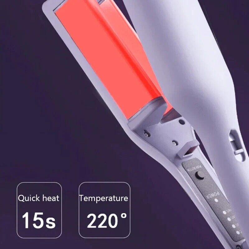 French Egg Roll Curling Iron Water Ripple V-Shaped Ionic Hair Curling Iron