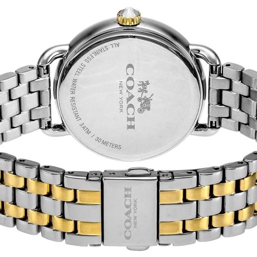 Coach DELANCEY Women's 36mm White Pearl Dial Stainless Steel Quartz Watch (14502484) In Multicolor