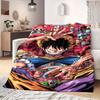 OnePiece Anime Print Blanket Warm Comfortable Flannel Blanket Suitable for Bedrooms, Sofas, Beds, Chairs, Picnics, Travel