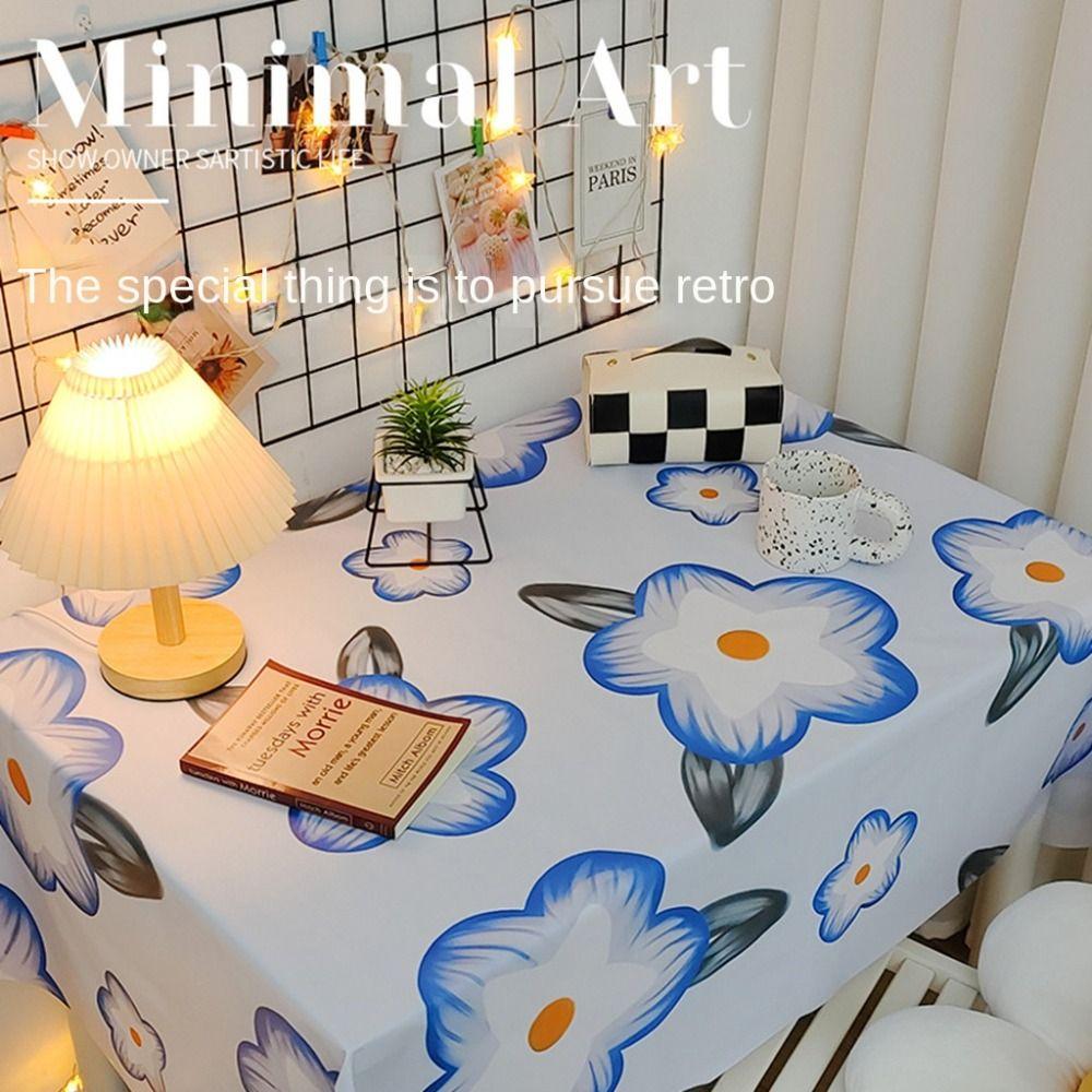 Plastic Waterproof Table Cover Oil Proof Rectangula Tablecloth Family Party Tablecloth Living Room