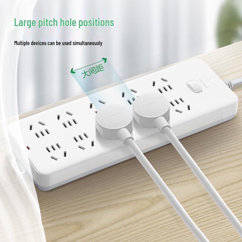 BULL GN-218 10-Outlet Overload Protection Power Strip CN Plug (adapter Included)