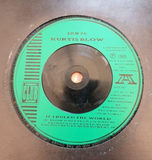 

7inch Record KURTIS BLOW - If I Ruled The World JAB26 1985 UK Rap & Hip-Hop/R&B Used