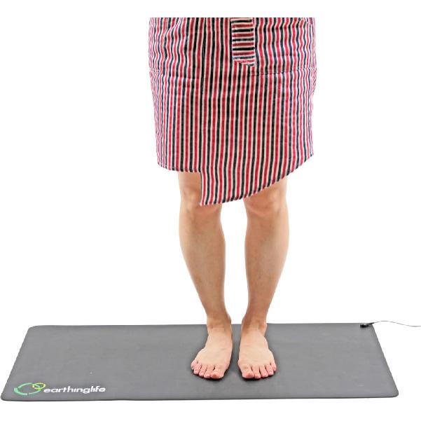 grounding mats for feet, universal grounding pad for sleep with 15ft cord indoor grounding for desk connect to earth for reduce fatigue & stress,