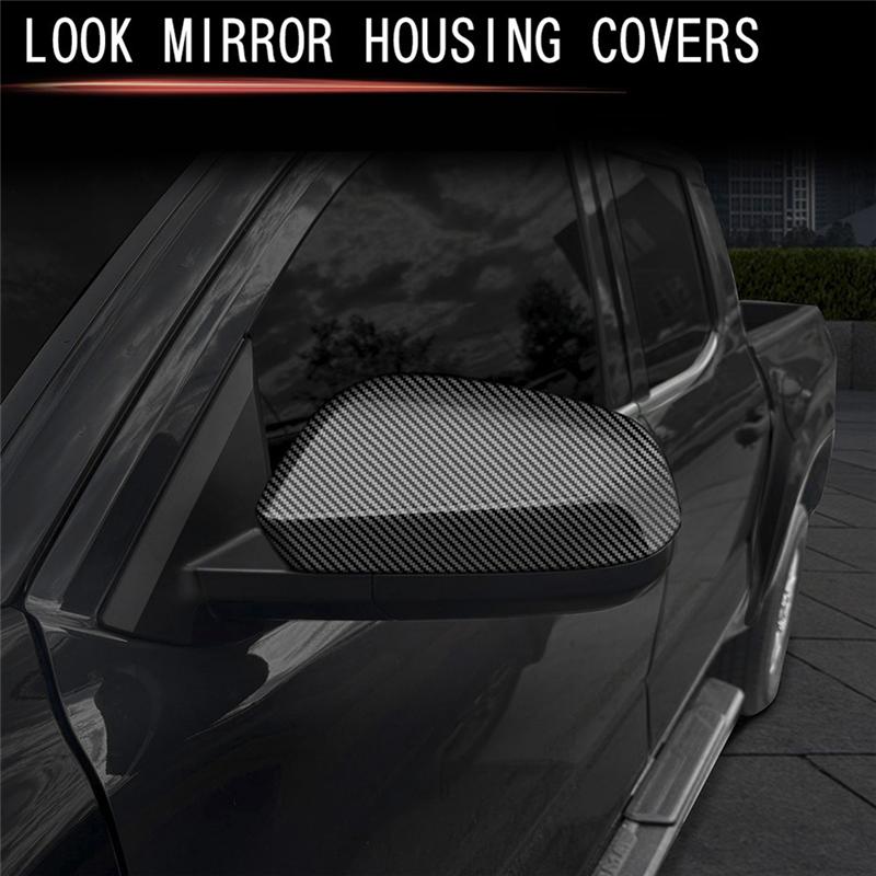 Car Side Rearview Mirror Cover Trim Frame For Toyota TACOMA 2024 Side Mirror Caps Car Exterior Parts Component Carbon Fiber