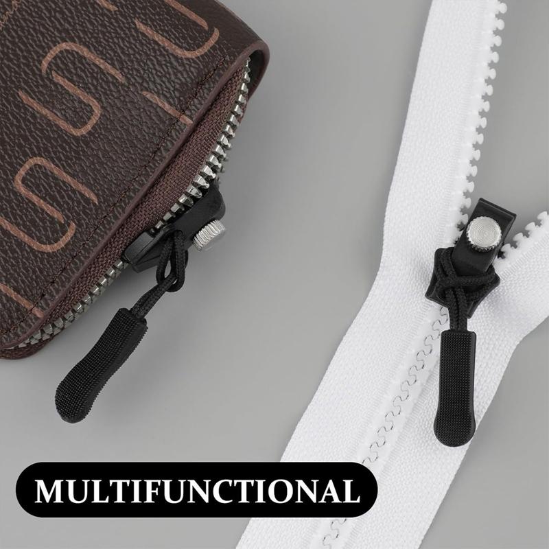 12Pcs Universal Zipper Repair Kit Quick Instant Detachable Zipper Head Replacement Zipper Slider Pull For 3 Different Size