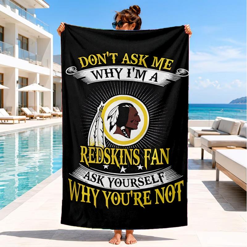 Washington Redskins Beach Towel, Quick-drying, Easy to Care for, Suitable for Both Fitness and Beach Vacations,Sports Essential