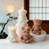 1Pc Handmade Soy Wax Meditating Puppy Candle - Aromatherapy Home Decor Photo Prop Wedding Party Favor Gift