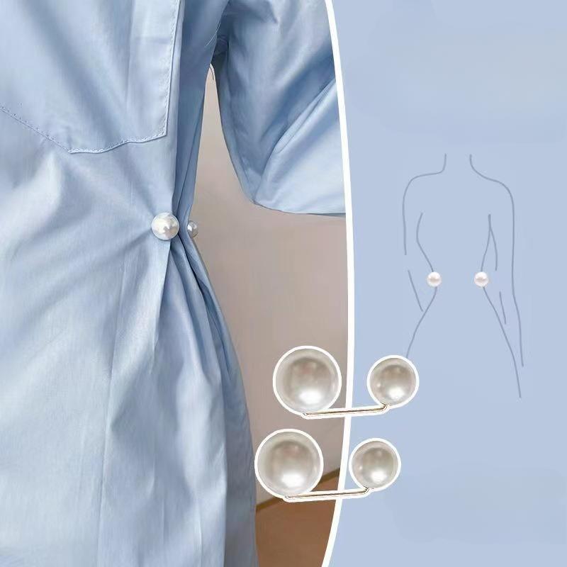 Fixed Clothes Brooch Pin Simulation Pearl Scarf Shawl Clip Buckle Sweater Cufflink Brooch Ladies Jewelry AVE