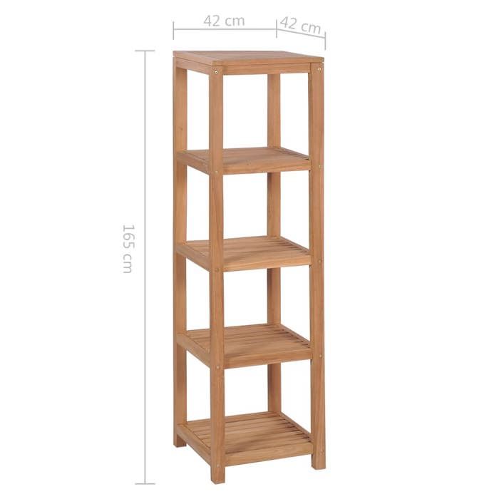 Meuble de salle de bain - Maison Exclusive - Teck massif - 4 niveaux - 42x42x165 cm