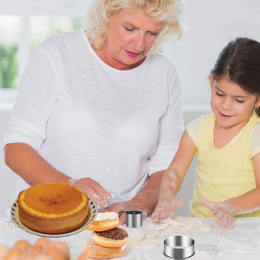 5Pcs Graduated Sizes Biscuit Mold Set Round Pastry Baking Circle Ring Dumpling Skin Cutters  Baking