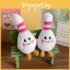 Cute Smiling Expression Bowling Cartoon Plush Toy Pendant For Decoration Bag