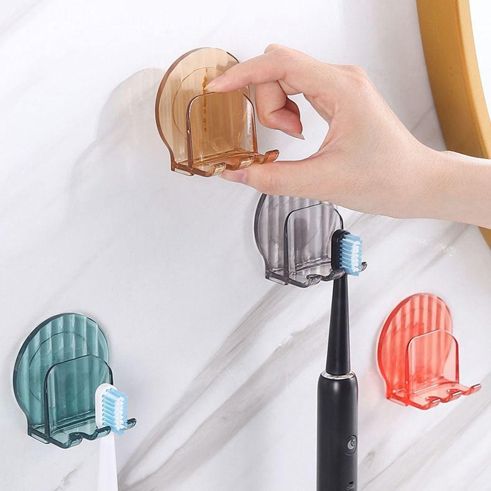 Plastic Toothbrush Holder Wall Mounted Tooth Brush Dispenser Toothbrush Cup Holder  Bathroom
