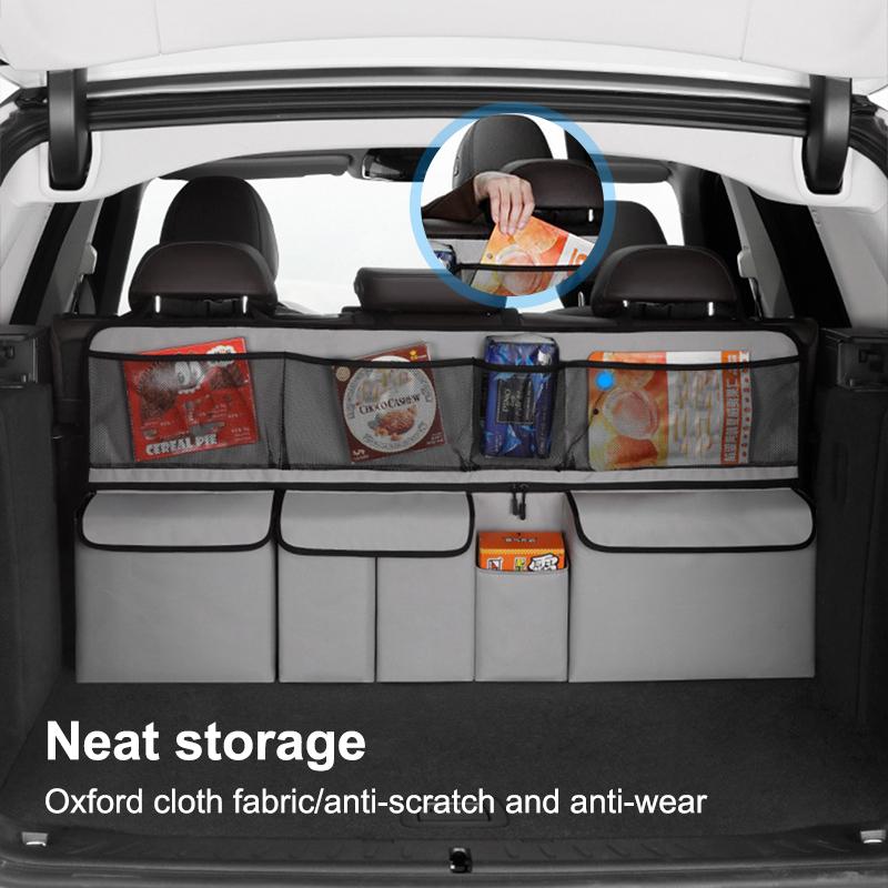 SEAMETAL Car Trunk Storage Bag Foldable Organizer Car Seat Back Hanging Storage Bag Tidy Box Vehicle Accessories