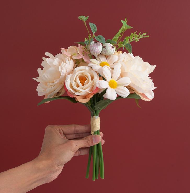 Artificial Simulation Flower Home Decoration Wedding Bouquet with Material Flower Art Peony Bouquet шампанского