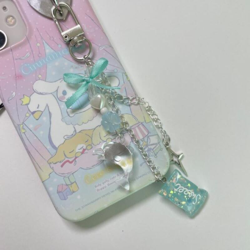 Dolphin Success Luck Keychain Phone Strap Beads